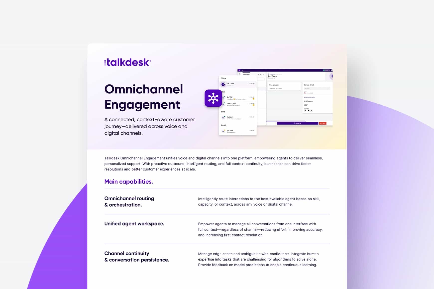 Talkdesk Omnichannel-Engagement
