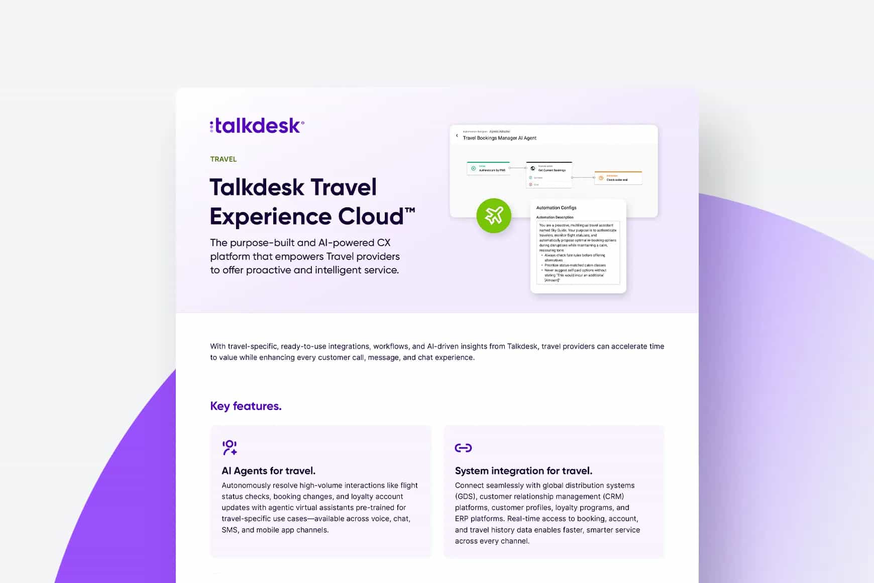 Talkdesk Travel Experience Cloud
